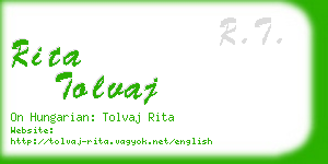 rita tolvaj business card